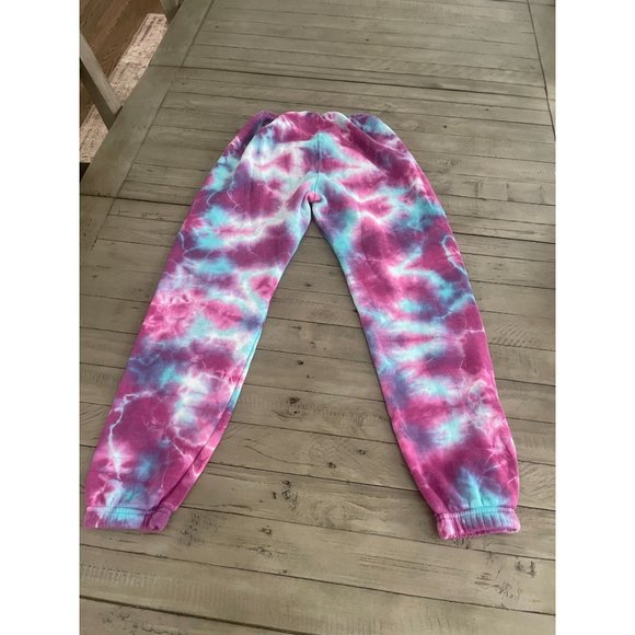 AVIATOR NATION HAND DYED TIE DYE SWEATPANTS - TURQUOISE - Size XS - Picture 8 of 9